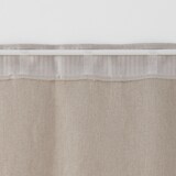 麻平織太番手ノンプリーツカーテン／生成