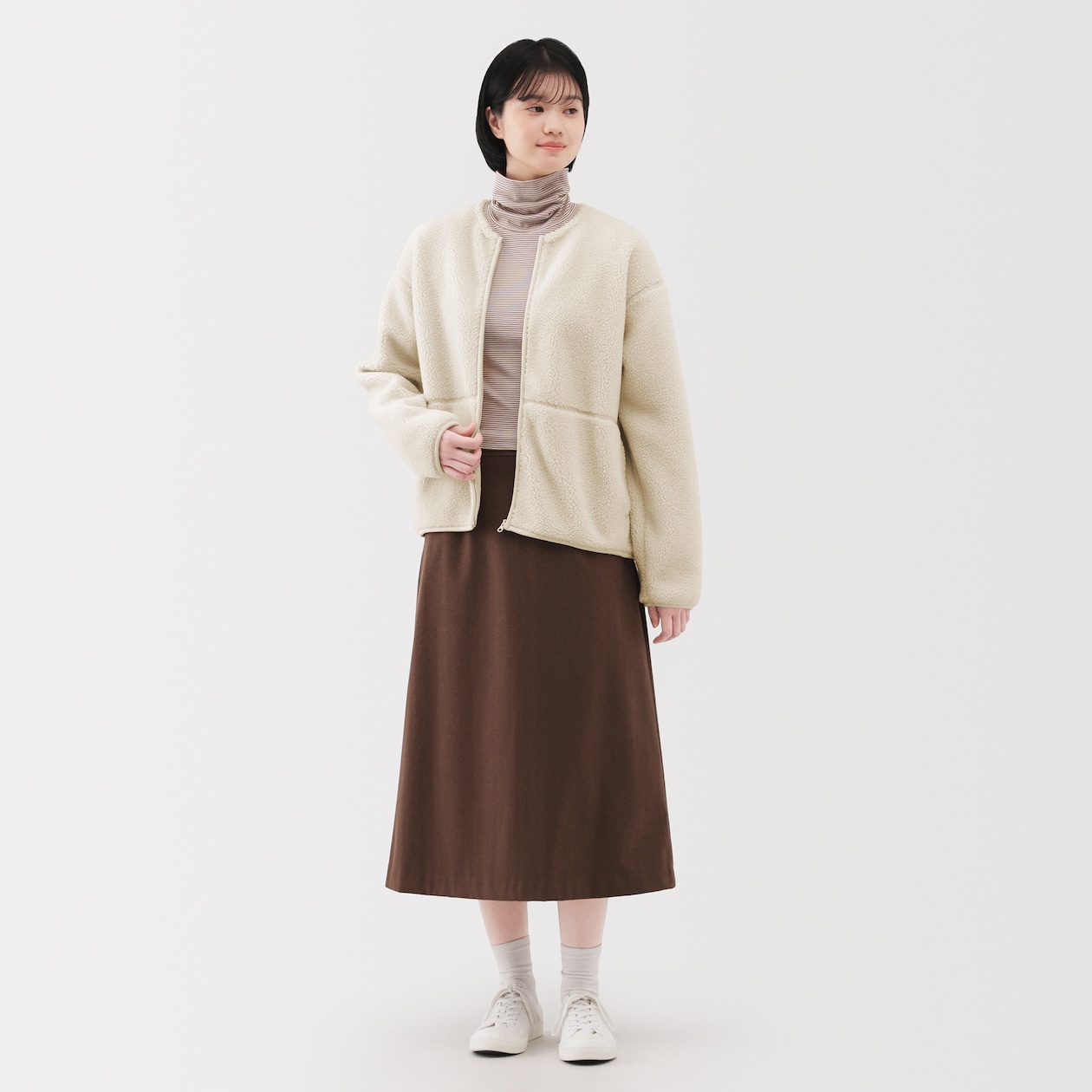 婦人　ボアフリースジャケット