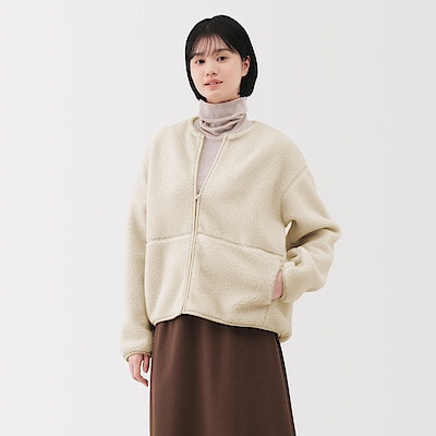 婦人　ボアフリースジャケット