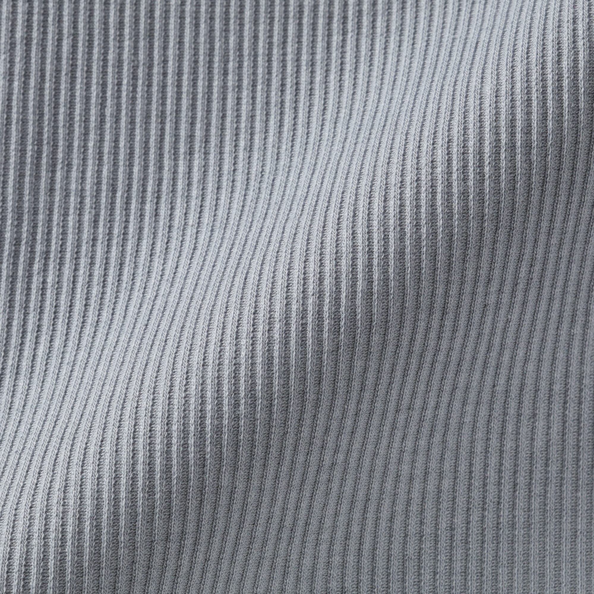 婦人　なめらかリブ編みクルーネック長袖カーディガン