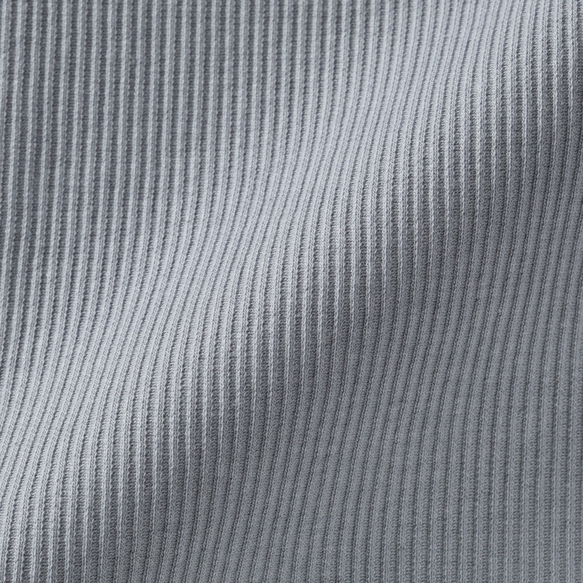 婦人　なめらかリブ編みクルーネック長袖カーディガン