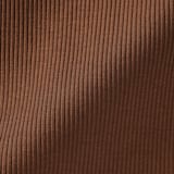 婦人　なめらかリブ編みクルーネック長袖カーディガン