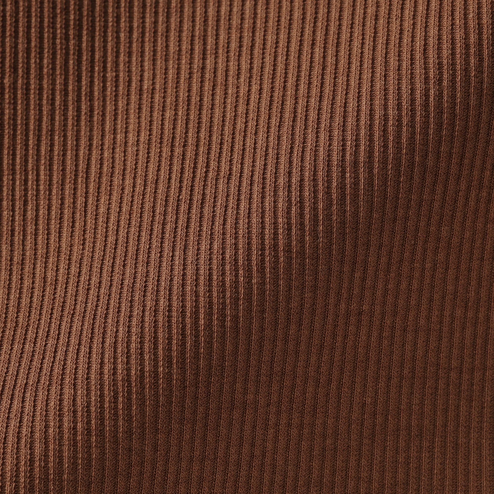 婦人　なめらかリブ編みクルーネック長袖カーディガン