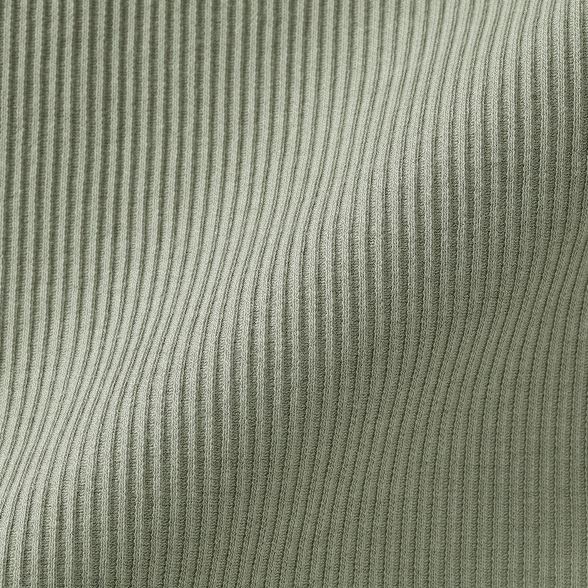 婦人　なめらかリブ編みクルーネック長袖Ｔシャツ