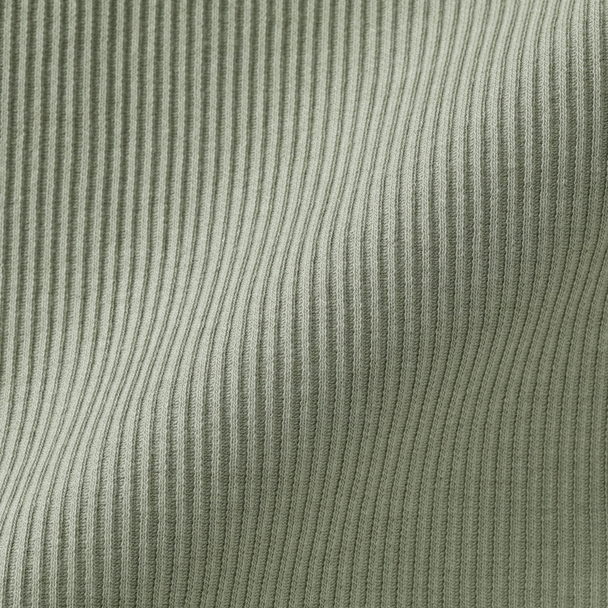 婦人　なめらかリブ編みクルーネック長袖Ｔシャツ