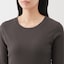 婦人　なめらかリブ編みクルーネック長袖Ｔシャツ