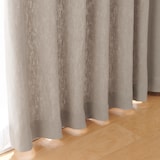 麻平織太番手プリーツカーテン２倍ヒダ／生成