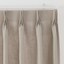 麻平織太番手プリーツカーテン２倍ヒダ／生成