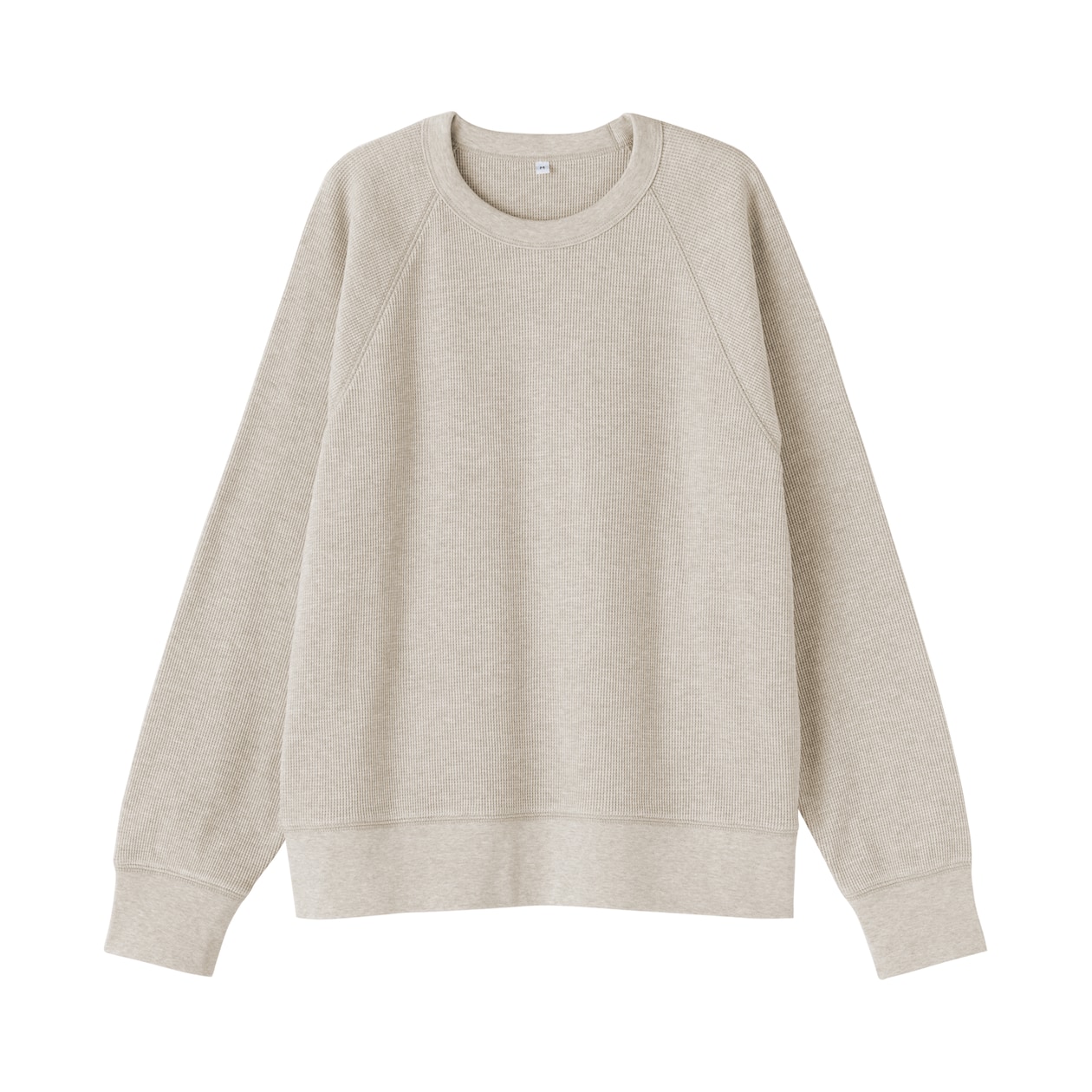婦人　ワッフル編みクルーネック長袖Ｔシャツ