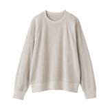 婦人　ワッフル編みクルーネック長袖Ｔシャツ