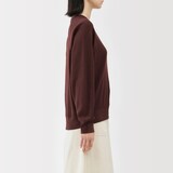 婦人　ワッフル編みクルーネック長袖Ｔシャツ