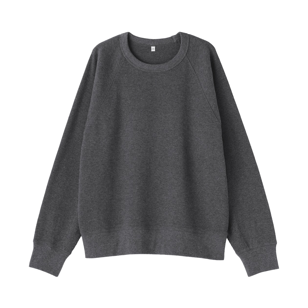 婦人　ワッフル編みクルーネック長袖Ｔシャツ