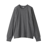 婦人　ワッフル編みクルーネック長袖Ｔシャツ