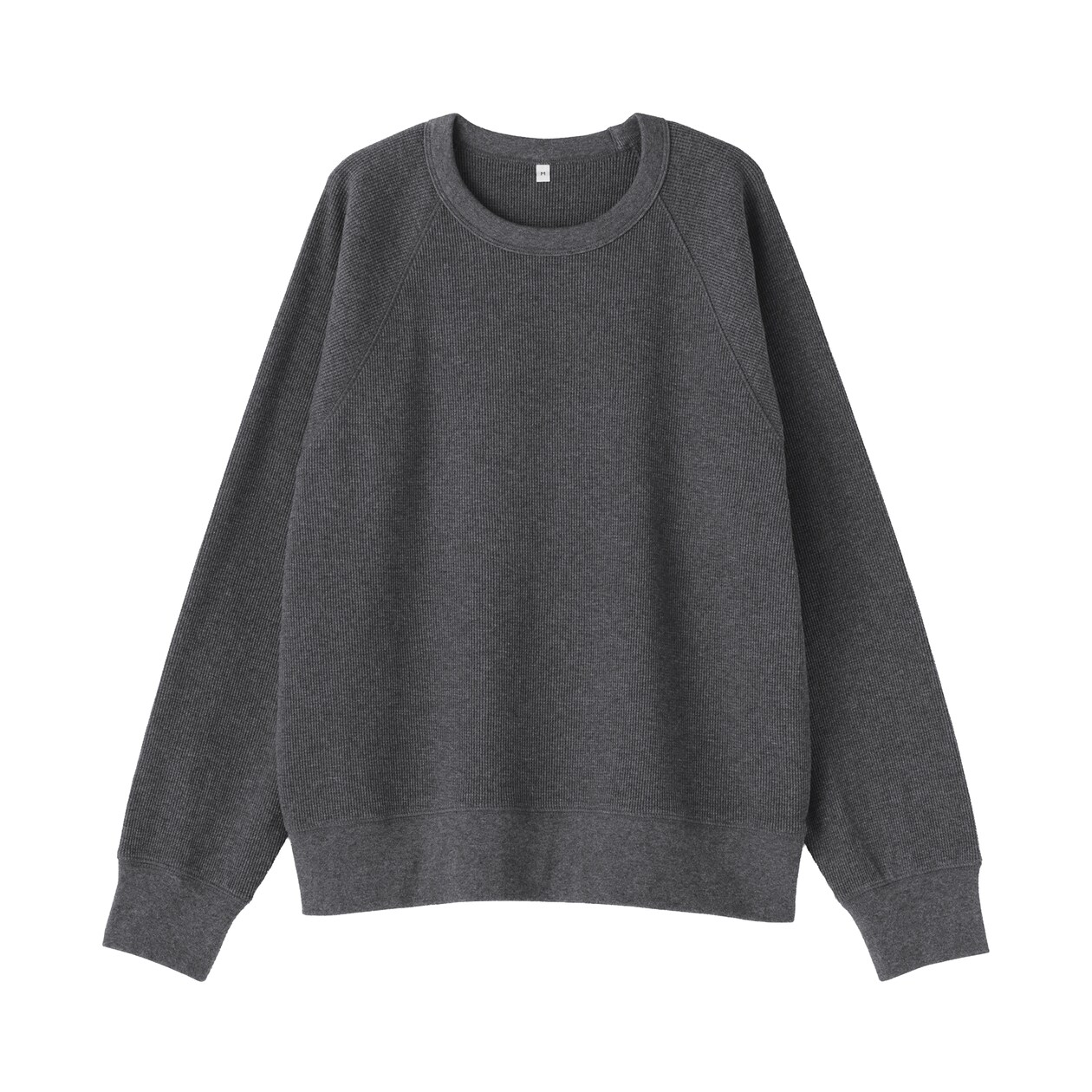 婦人　ワッフル編みクルーネック長袖Ｔシャツ