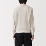 婦人　ワッフル編みクルーネック長袖Ｔシャツ