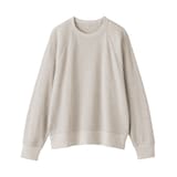 婦人　ワッフル編みクルーネック長袖Ｔシャツ