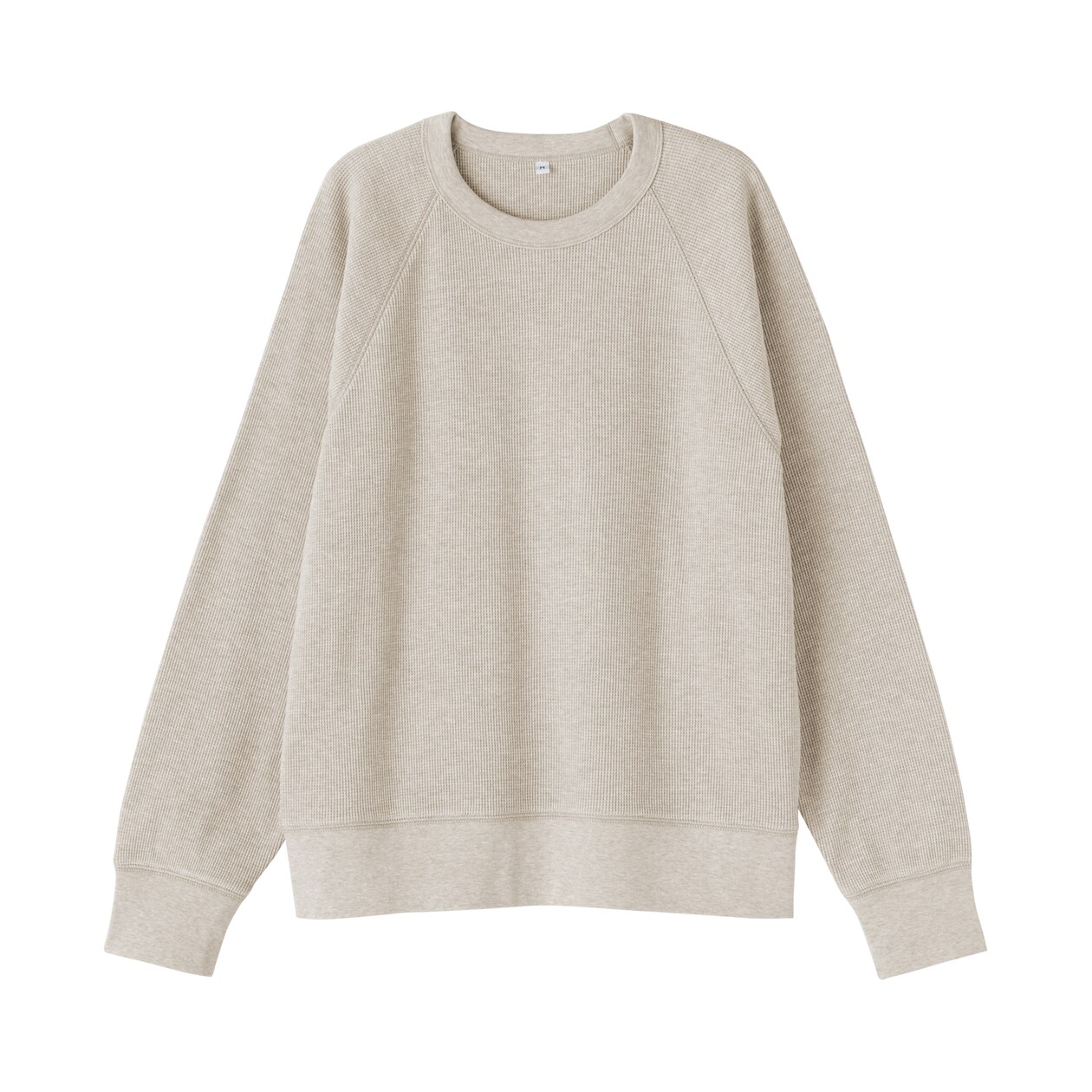 婦人　ワッフル編みクルーネック長袖Ｔシャツ