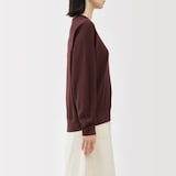 婦人　ワッフル編みクルーネック長袖Ｔシャツ