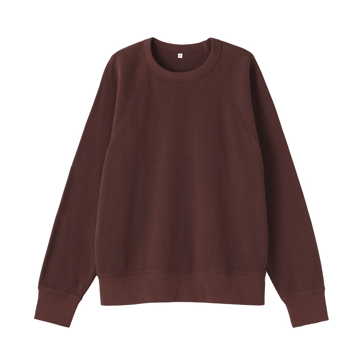 婦人　ワッフル編みクルーネック長袖Ｔシャツ