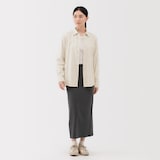 婦人　両面起毛フランネルレギュラーカラー長袖シャツ