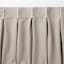 麻平織太番手プリーツカーテン２倍ヒダ／生成