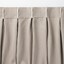 麻平織太番手プリーツカーテン２倍ヒダ／生成