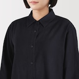 婦人　両面起毛フランネルレギュラーカラー長袖シャツ