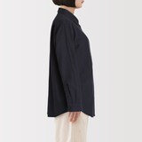 婦人　両面起毛フランネルレギュラーカラー長袖シャツ