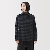 婦人　両面起毛フランネルレギュラーカラー長袖シャツ