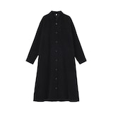 婦人　木の実から作ったカポック混コーデュロイ長袖ワンピース