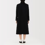 婦人　木の実から作ったカポック混コーデュロイ長袖ワンピース