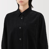 婦人　木の実から作ったカポック混コーデュロイ長袖ワンピース