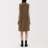 婦人　木の実から作ったカポック混コーデュロイジャンパースカート