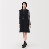 婦人　木の実から作ったカポック混コーデュロイジャンパースカート