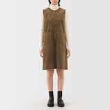 婦人　木の実から作ったカポック混コーデュロイジャンパースカート