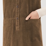 婦人　木の実から作ったカポック混コーデュロイジャンパースカート