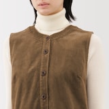 婦人　木の実から作ったカポック混コーデュロイジャンパースカート