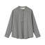 婦人　両面起毛フランネルスタンドカラー長袖ブラウス