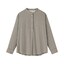 婦人　両面起毛フランネルスタンドカラー長袖ブラウス