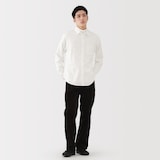 紳士　両面起毛フランネル長袖シャツ