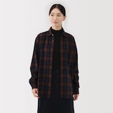 紳士　両面起毛フランネル長袖シャツ