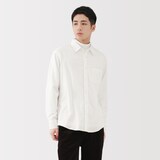 紳士　両面起毛フランネル長袖シャツ