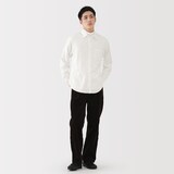 紳士　両面起毛フランネル長袖シャツ