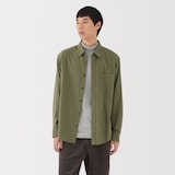 紳士　両面起毛フランネル長袖シャツ