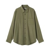 紳士　両面起毛フランネル長袖シャツ