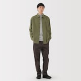 紳士　両面起毛フランネル長袖シャツ