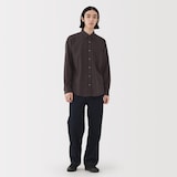 紳士　両面起毛フランネル長袖シャツ