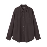 紳士　両面起毛フランネル長袖シャツ