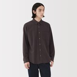 紳士　両面起毛フランネル長袖シャツ