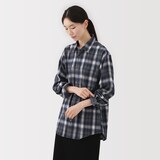 紳士　両面起毛フランネル長袖シャツ